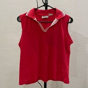 Vintage Basic Editions Collared Sleeveless Crop Top